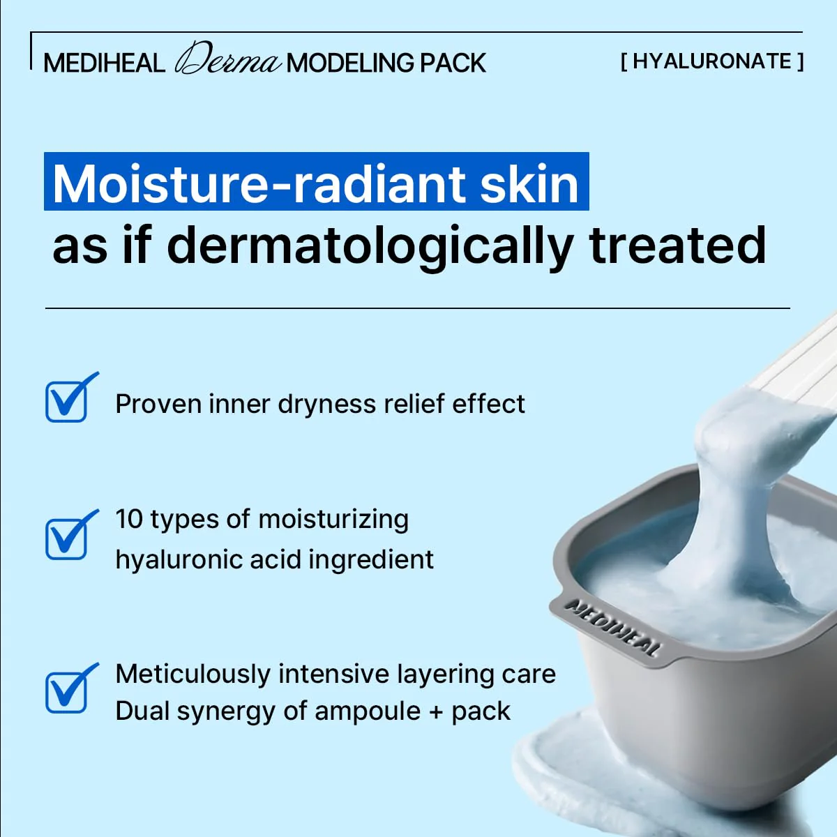 Derma Modeling Pack Hyaluronate Moisture Mediheal