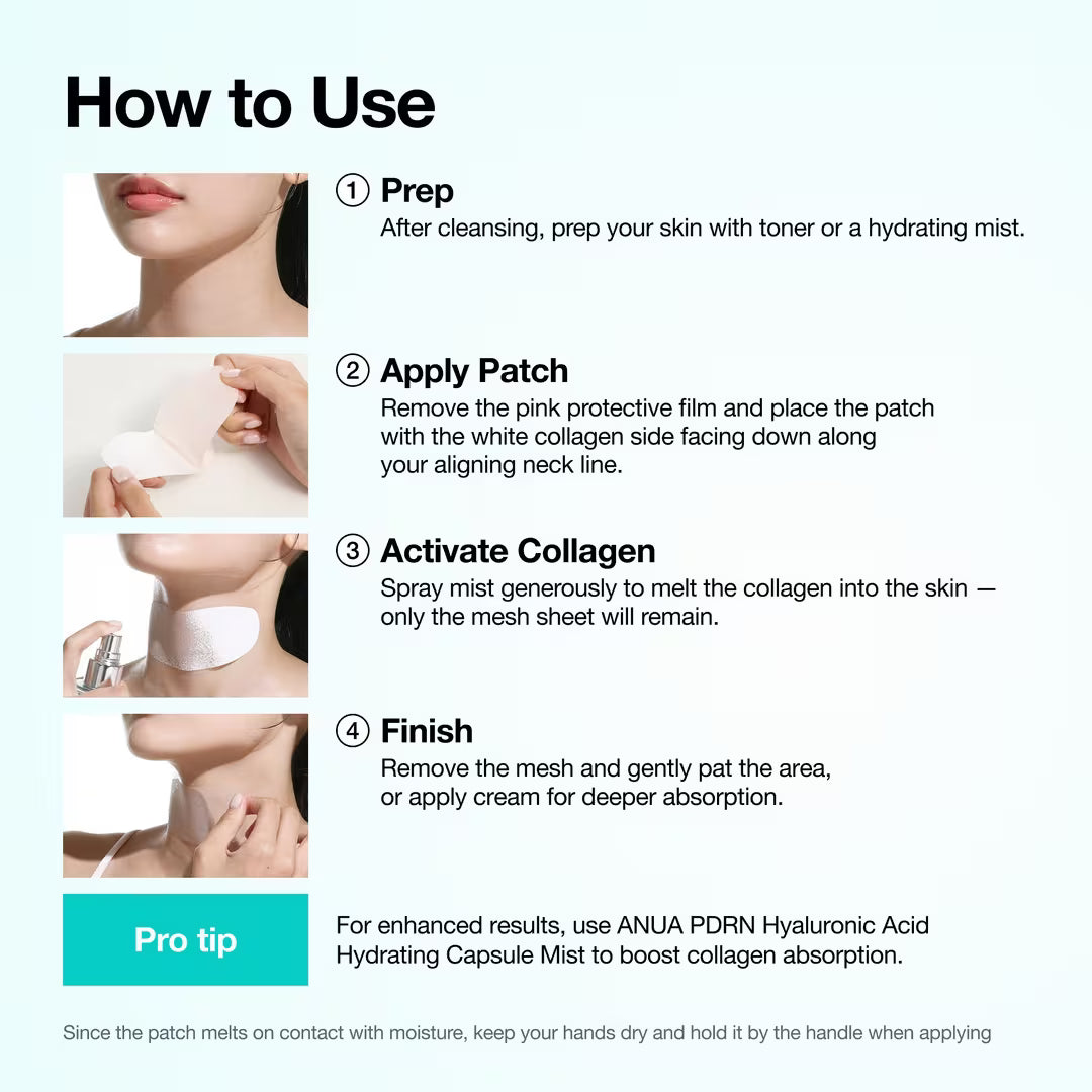 PDRN collagen melting patch for neck Anua