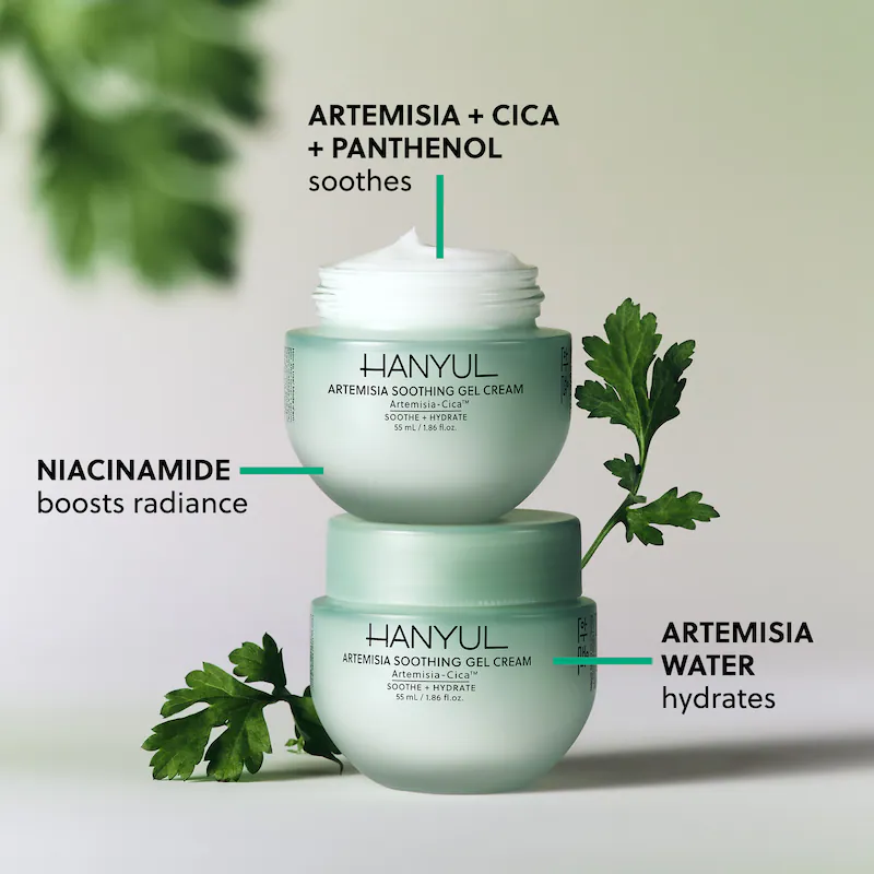 Artemisia Soothing Gel Cream Moisturizer with Centella Asiatica and Niacinamide Hanyul