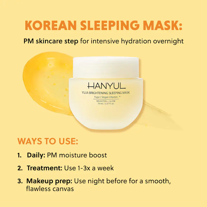 Yuja Brightening Sleeping Mask with Vitamin C and Niacinamide Hanyul
