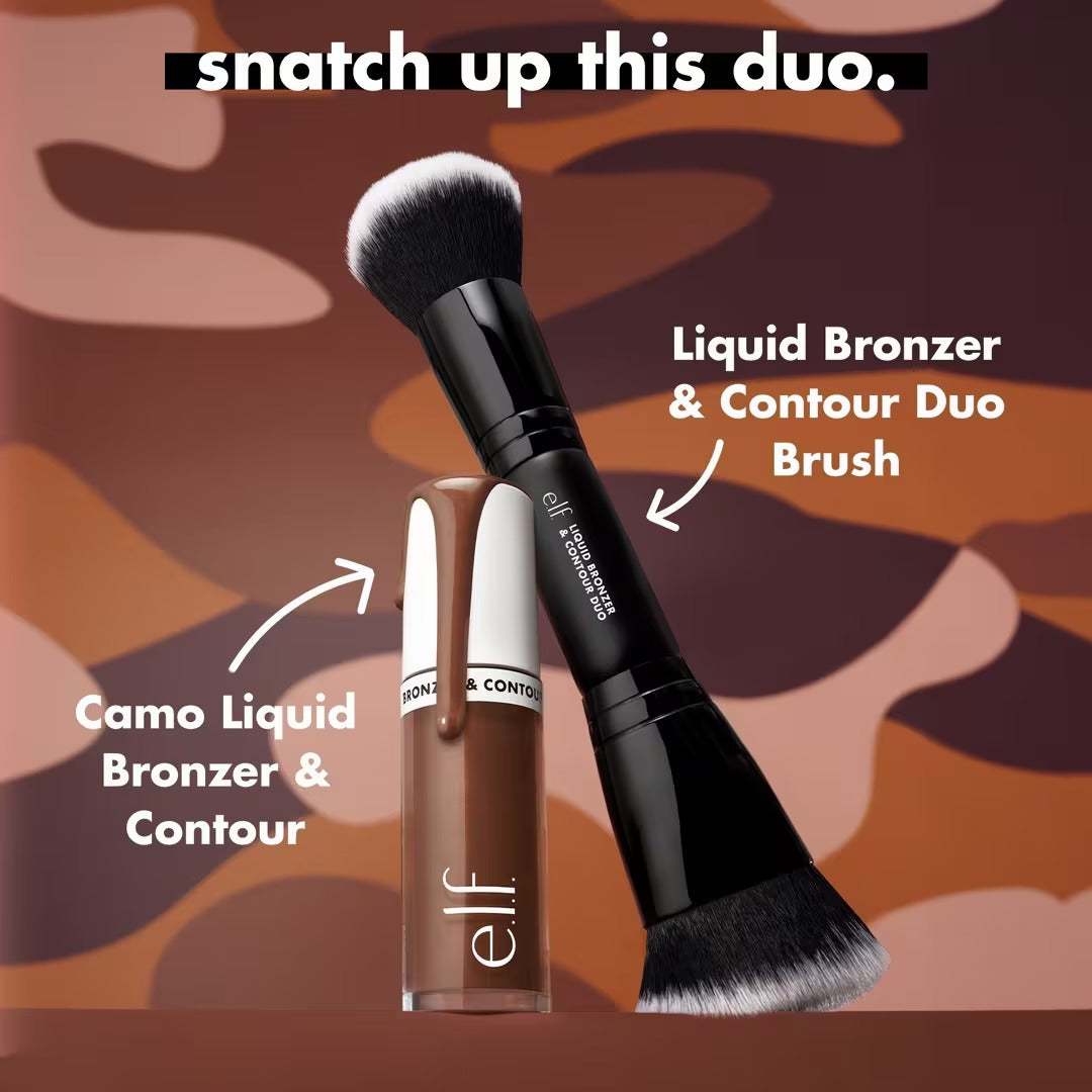Liquid Bronzer & Contour Duo Brush elf