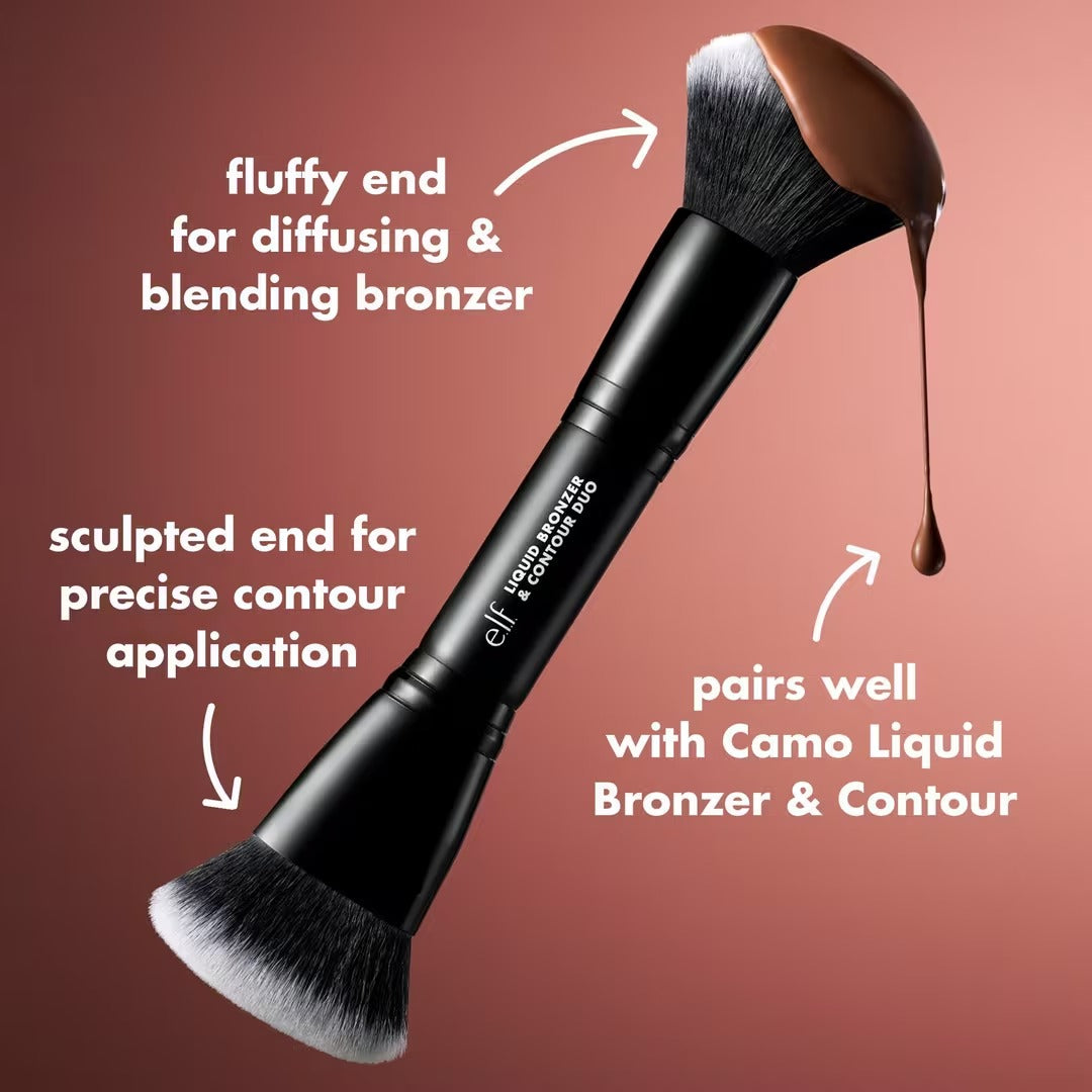 Liquid Bronzer & Contour Duo Brush elf