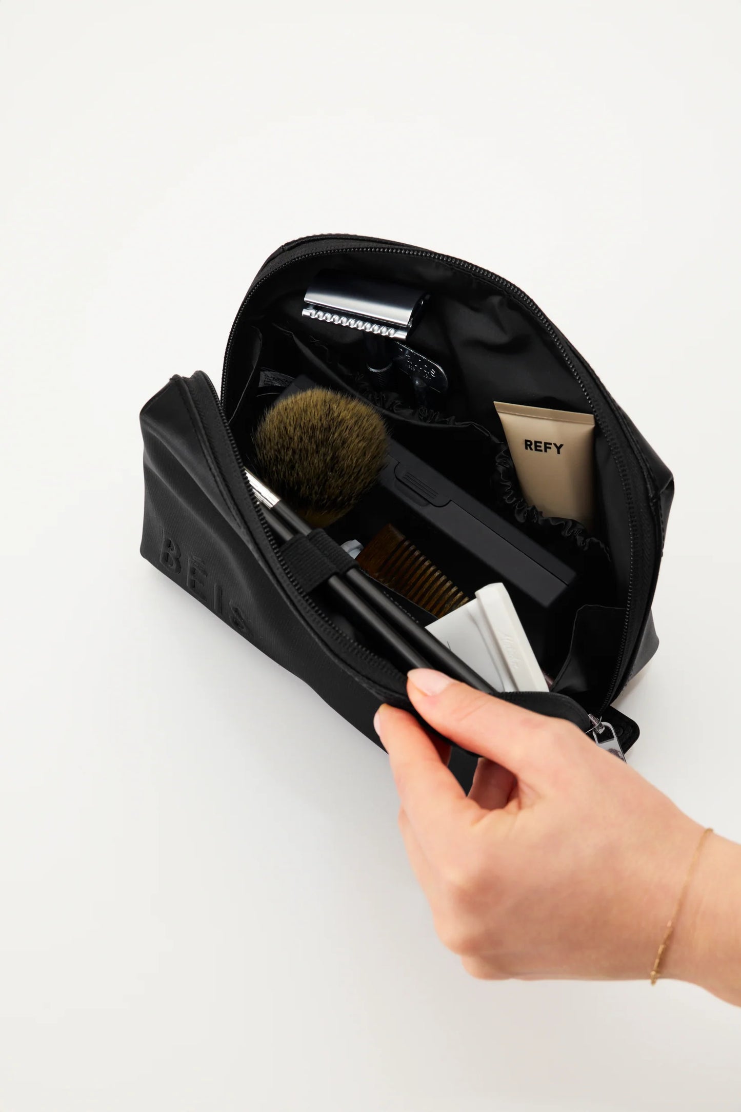 The Small Cosmetic Pouch in Black Rare Beauty