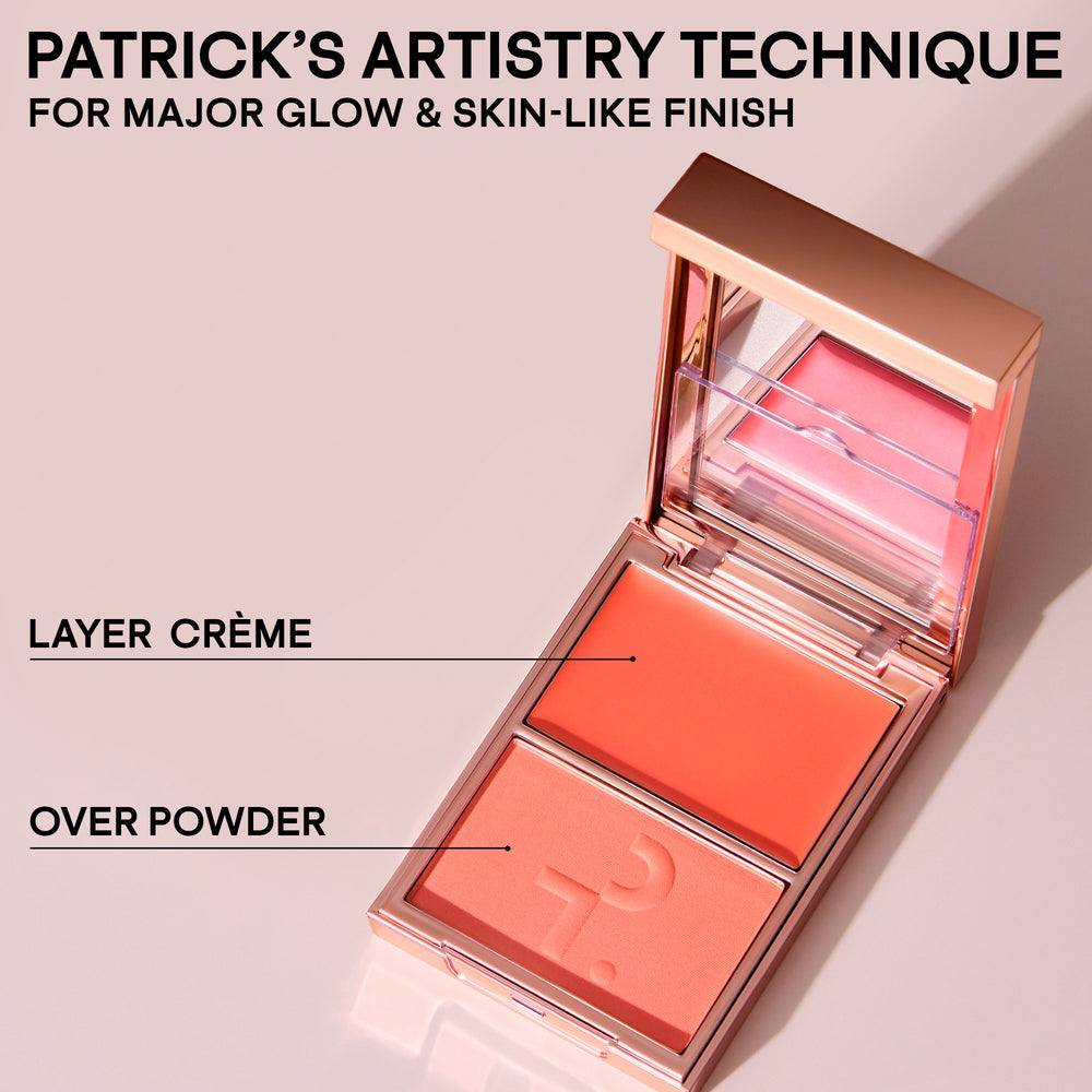 Mini Major Headlines Double-Take Crème & Powder Blush Duo Patrick Ta