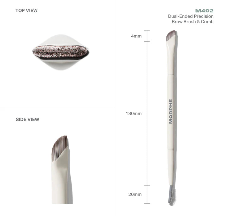 M402 Dual-Ended Precision Brow Brush & Comb Morphe