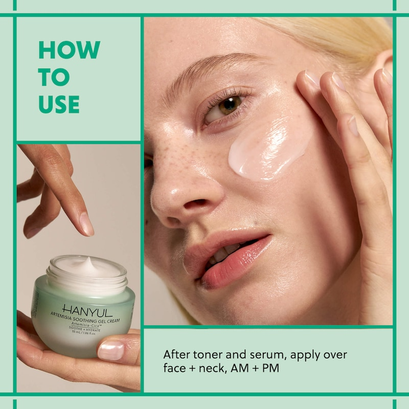 Artemisia Soothing Gel Cream Moisturizer with Centella Asiatica and Niacinamide Hanyul