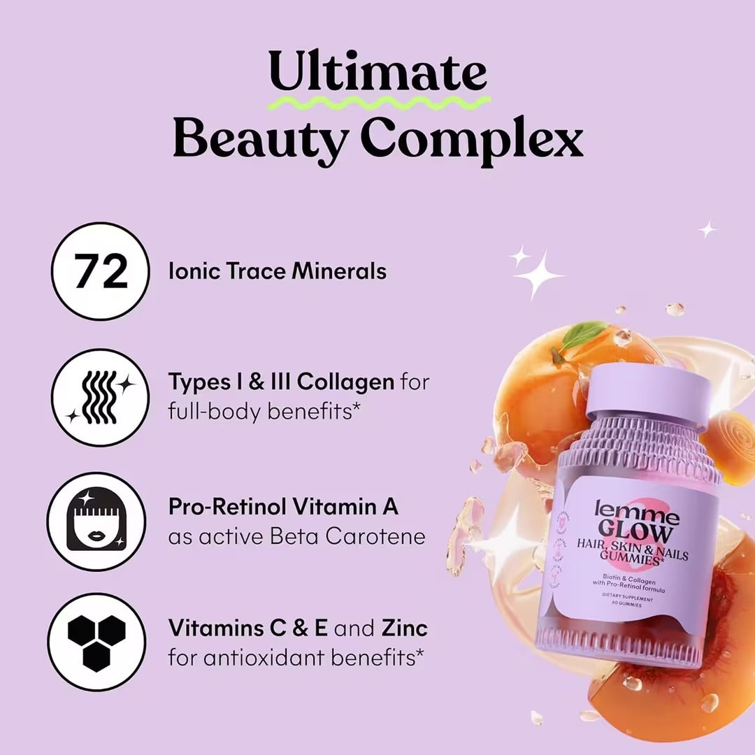 Glow: Hair, Skin & Nails Gummies Lemme