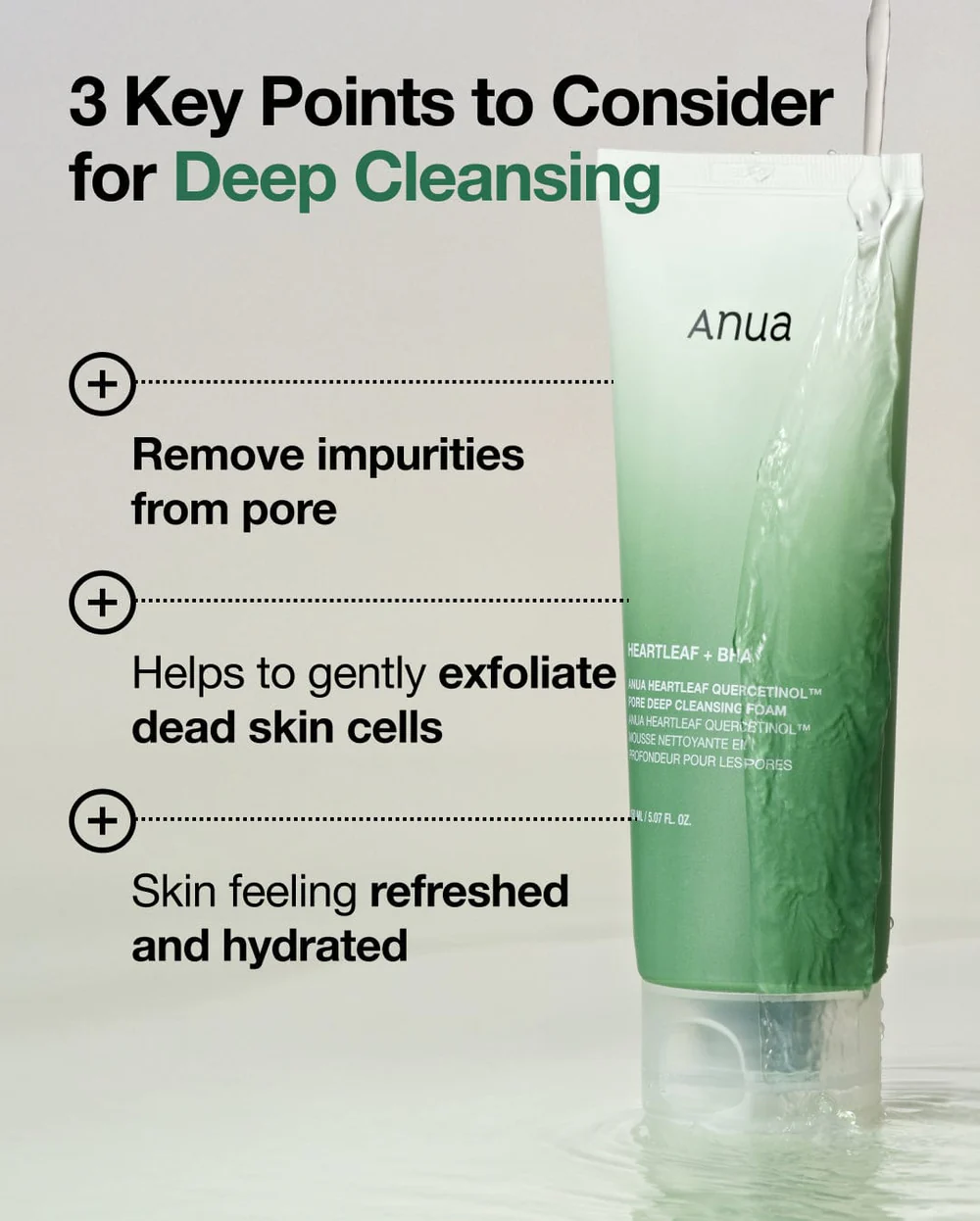 Heartleaf Quercetinol Pore Deep Cleansing Foam ANUA