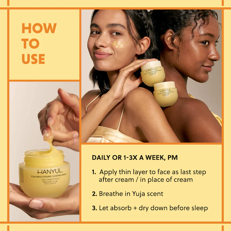 Yuja Brightening Sleeping Mask with Vitamin C and Niacinamide Hanyul