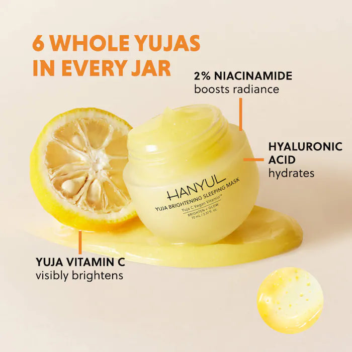 Yuja Brightening Sleeping Mask with Vitamin C and Niacinamide Hanyul