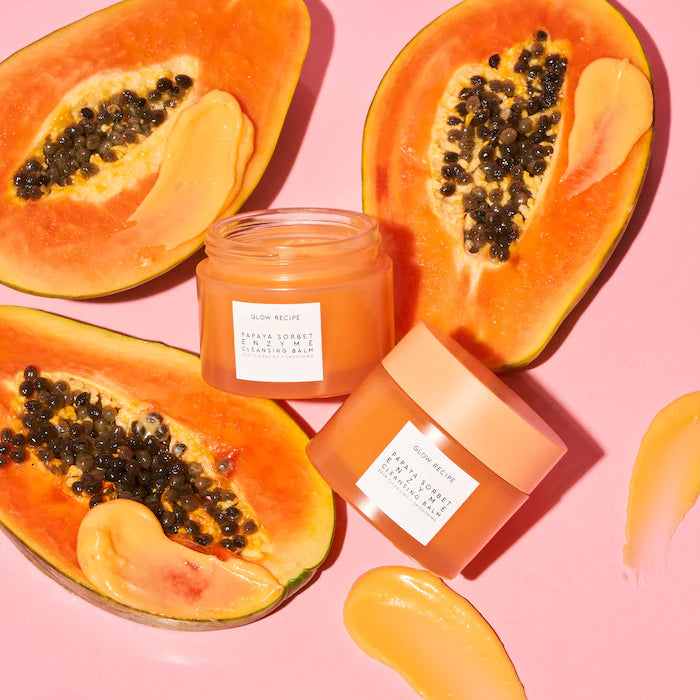 Papaya sorbet enzyme cleasing balm Glow Recipe