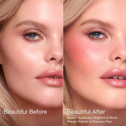 Pillow talk beauty soulmates airbrush flawless finish brightening and blush powder palette Charlotte Tilbury