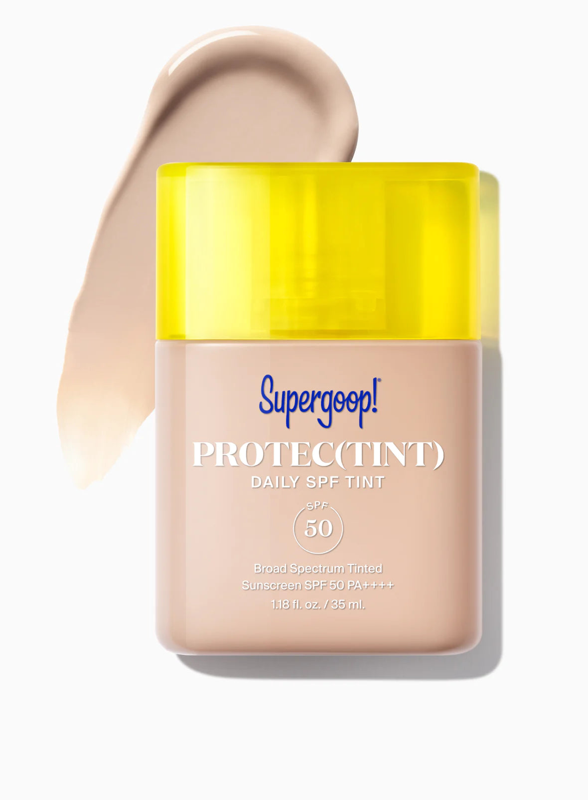 Protec(tint) daily SPF tint SPF 50 sunscreen skin tint with hyaluronic acid and ectoin Supergoop!