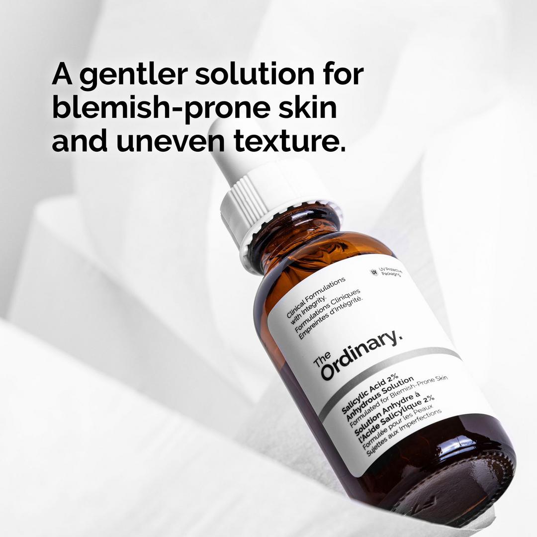 Salicylic acid 2% anhydrous solution, gentle exfoliating serum for blemishes The Ordinary