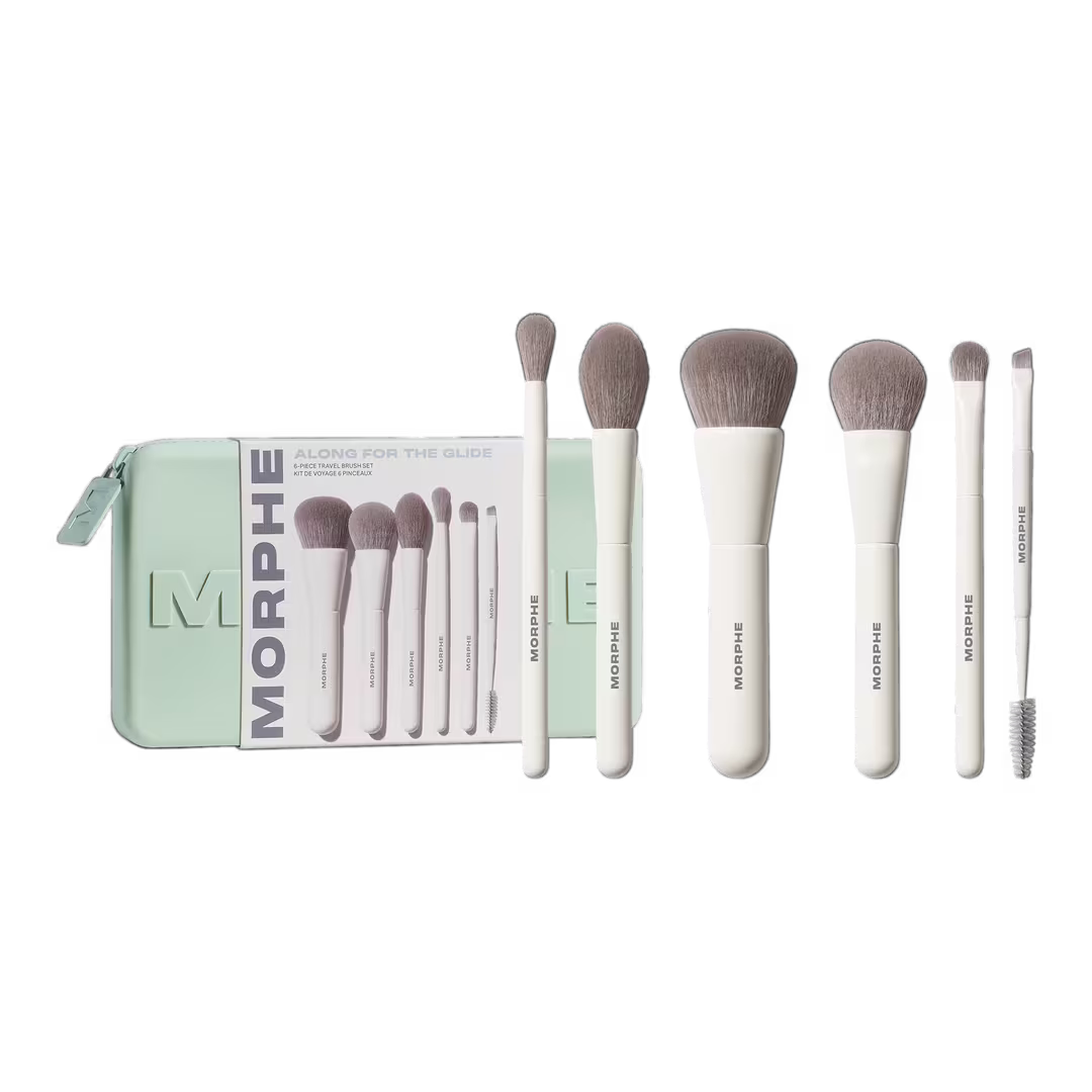 Along for the glide 6-piece travel brush set Morphe