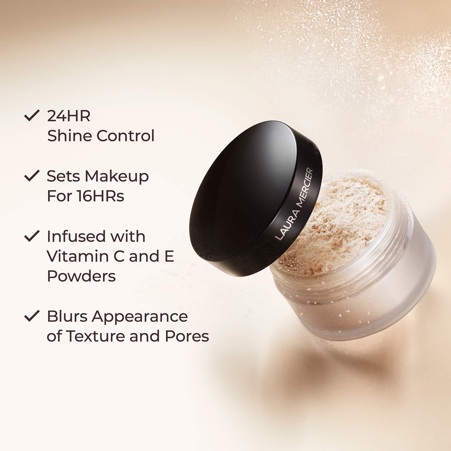 Mini translucent loose longwear setting powder Laura Mercier