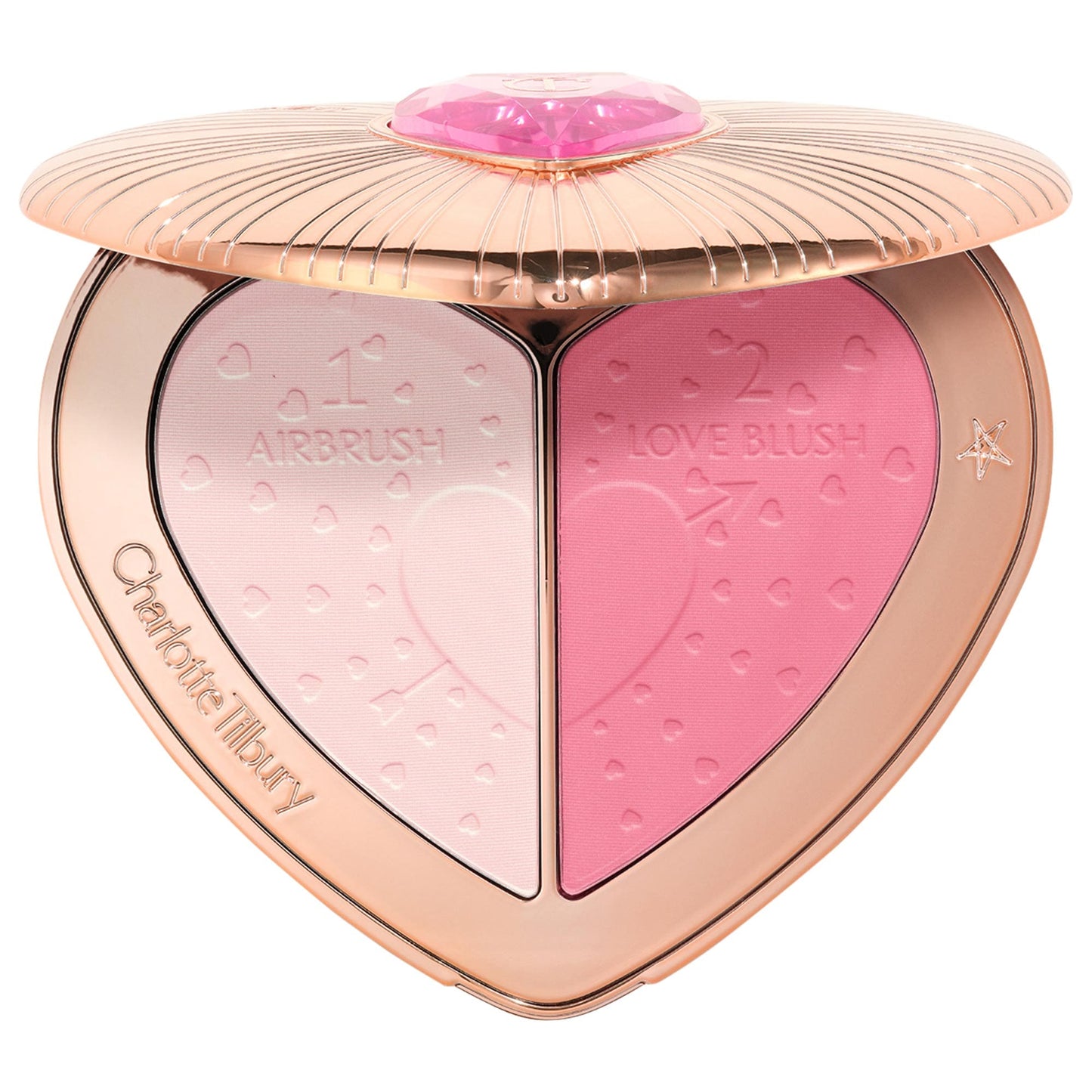 Pillow talk beauty soulmates airbrush flawless finish brightening and blush powder palette Charlotte Tilbury