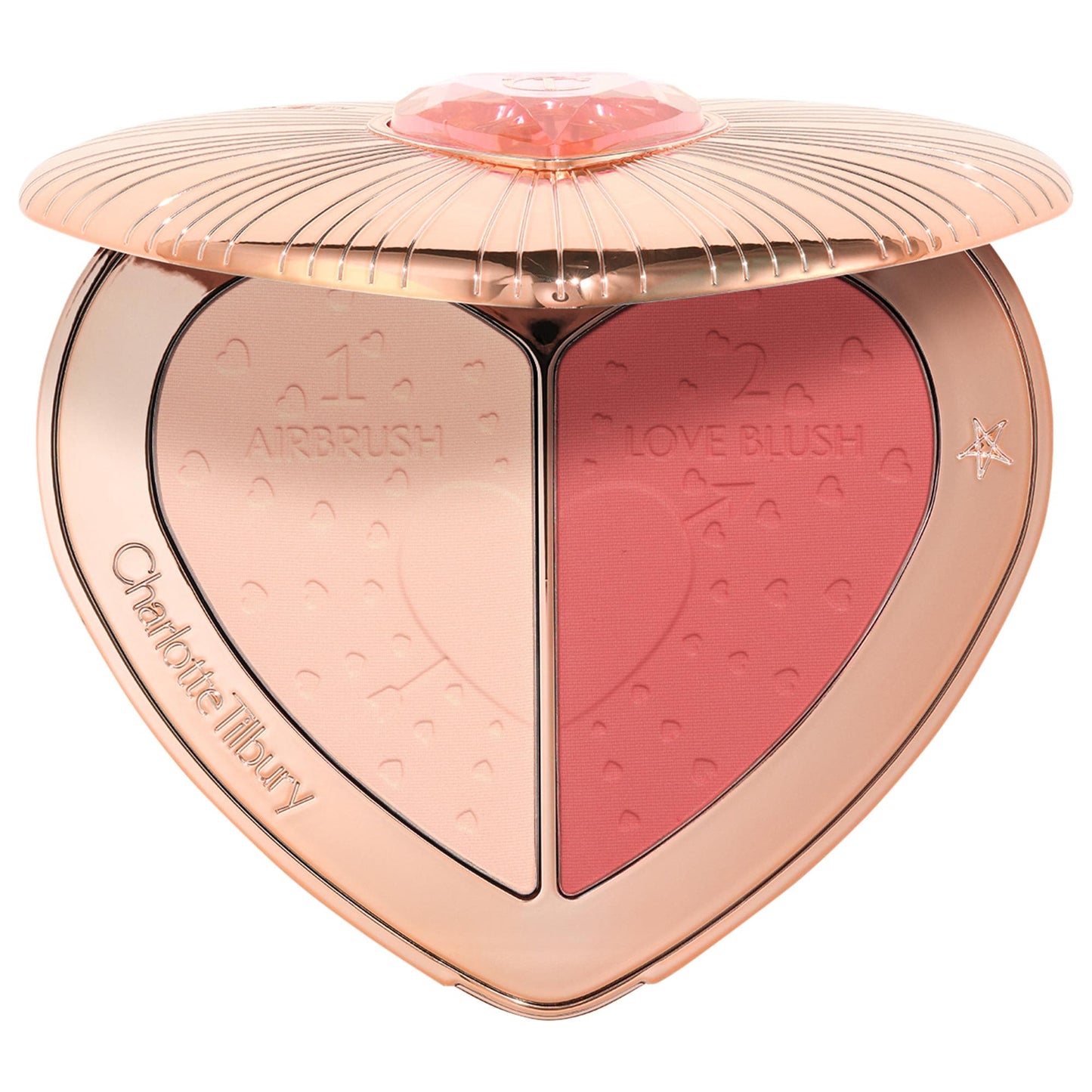 Pillow talk beauty soulmates airbrush flawless finish brightening and blush powder palette Charlotte Tilbury