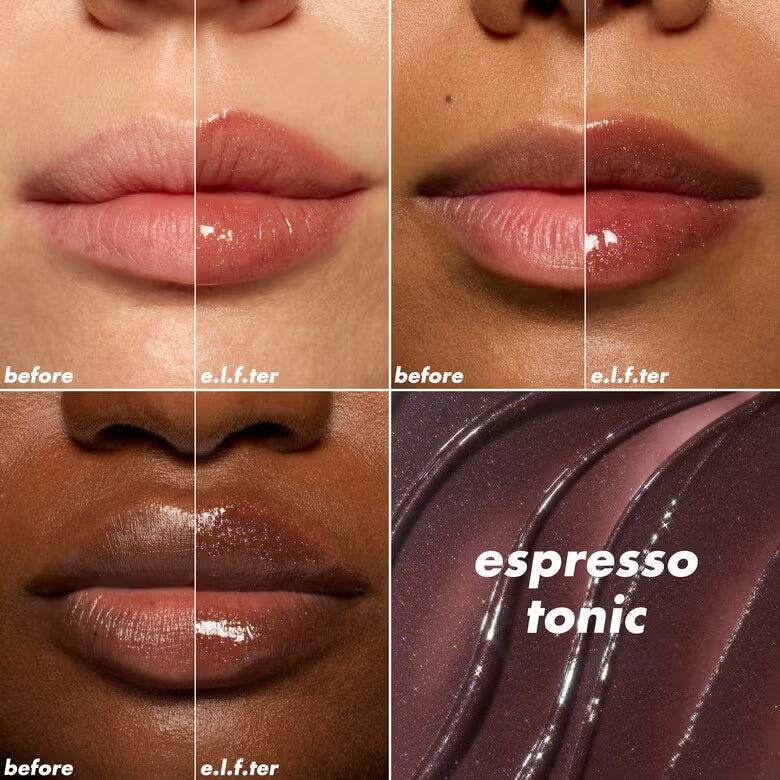 Glow reviver plumping lip oil shimmer elf