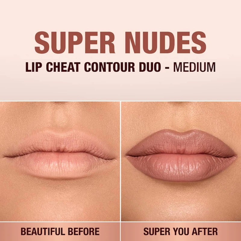 Super Nudes Lip Cheat Contour Duo Lip Liner Charlotte Tilbury