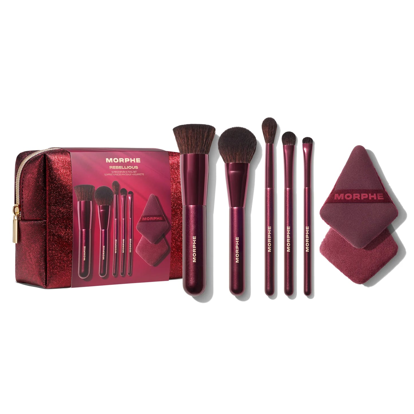 Rebellious 6-piece brush & tool set Morphe