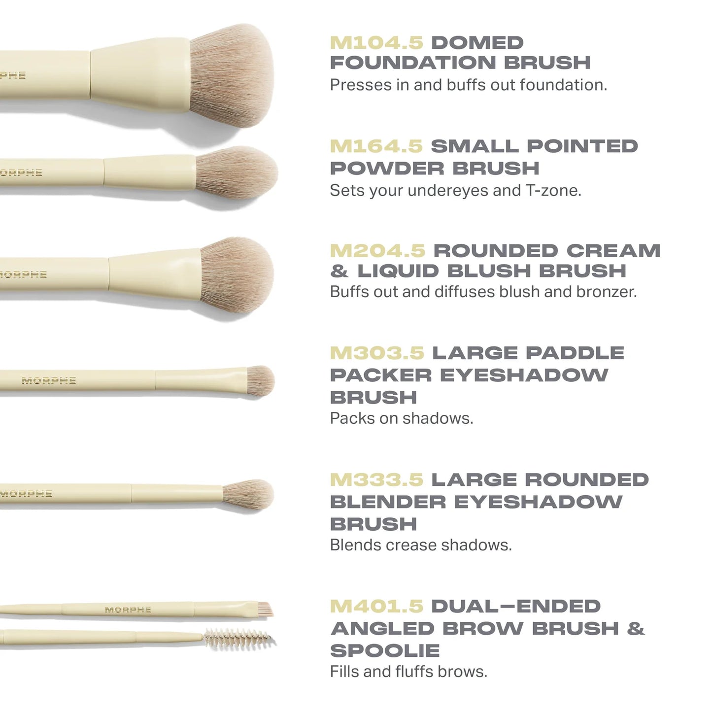 Buttery Blends 6-Piece Travel Brush Set Morphe