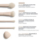 Oat Latte 5-Piece Face & Eye Brush Set Morphe