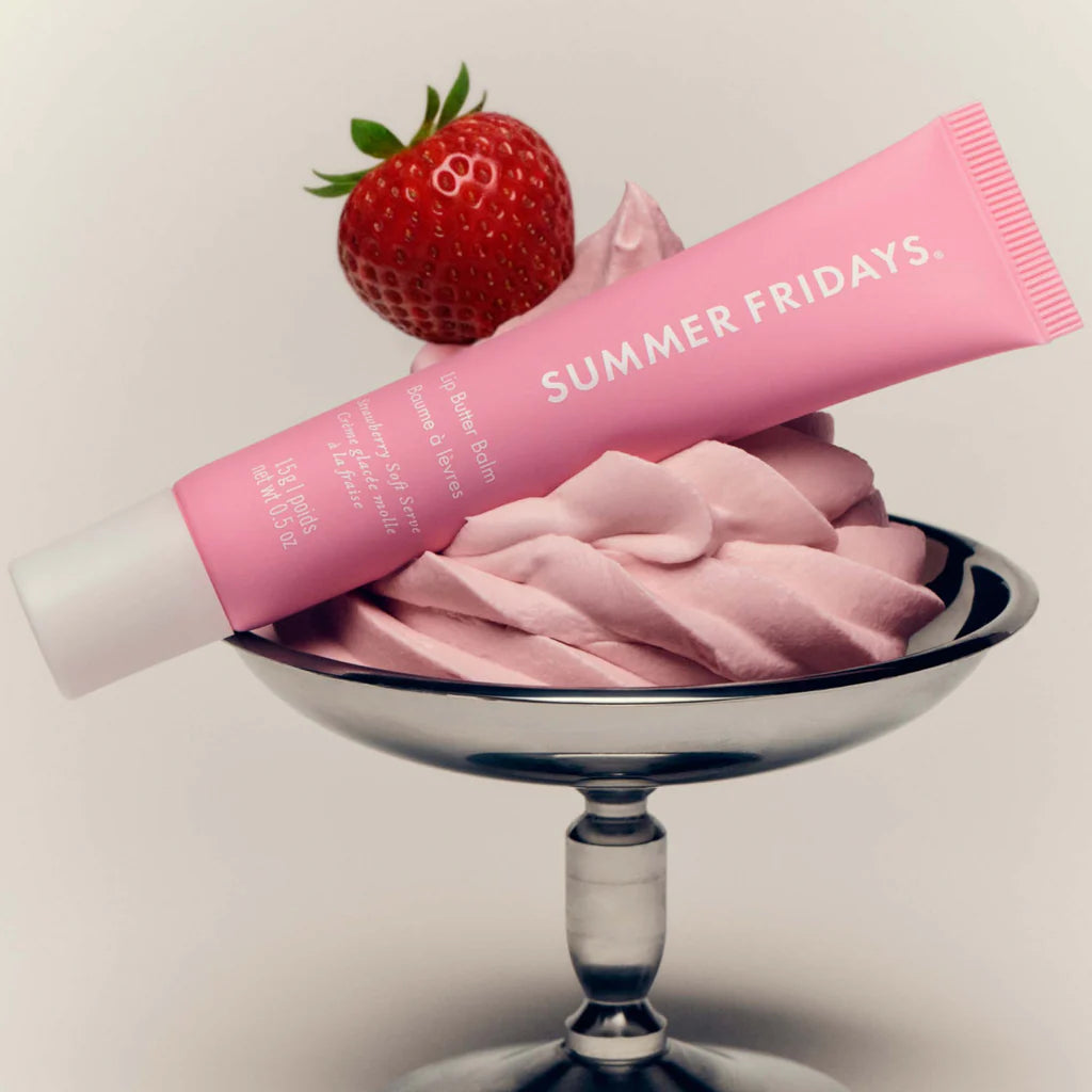 Sweet Pink Duo with Birthday Cake + Strawberry Soft Serve Lip Butter Balm Summer Fridays