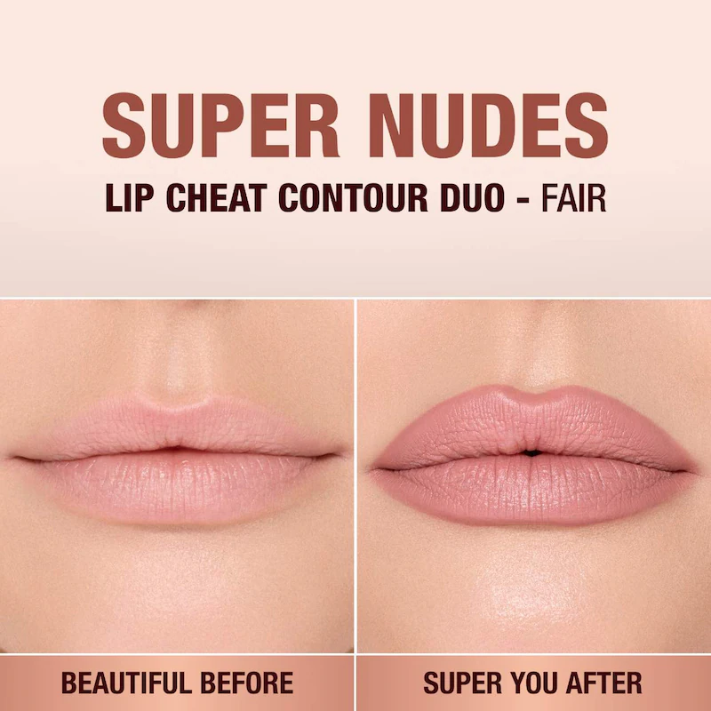 Super Nudes Lip Cheat Contour Duo Lip Liner Charlotte Tilbury