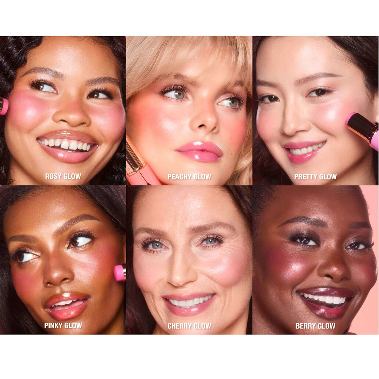 Unreal Lip + Cheek Glow Blush Stick with Hyaluronic Acid Charlotte Tilbury