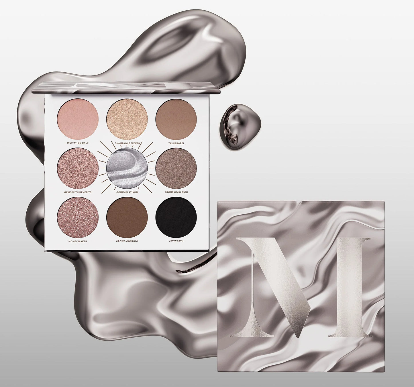 Rich & foiled artistry palette - Going platinum Morphe