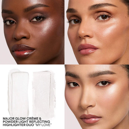 Major glow creme & powder light reflecting translucent highlighter Duo PATRICK TA