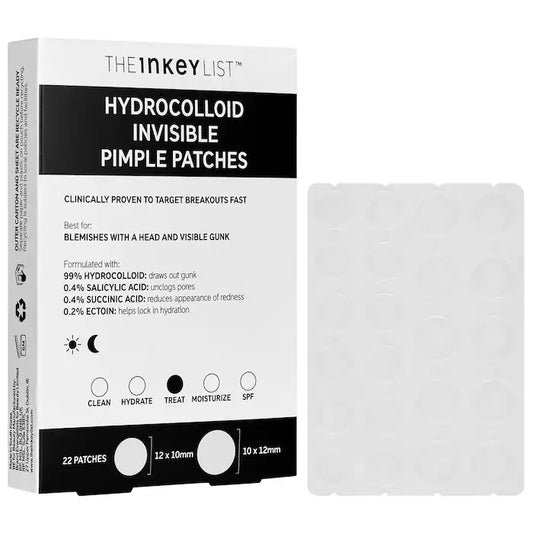 Hydrocolloid Invisible Pimple Patches + Salicylic Acid The Inkey List