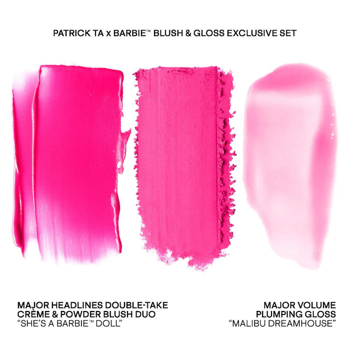 Patrick Ta x Barbie™ Blush Duo and Lip Plumper Set Patrick Ta