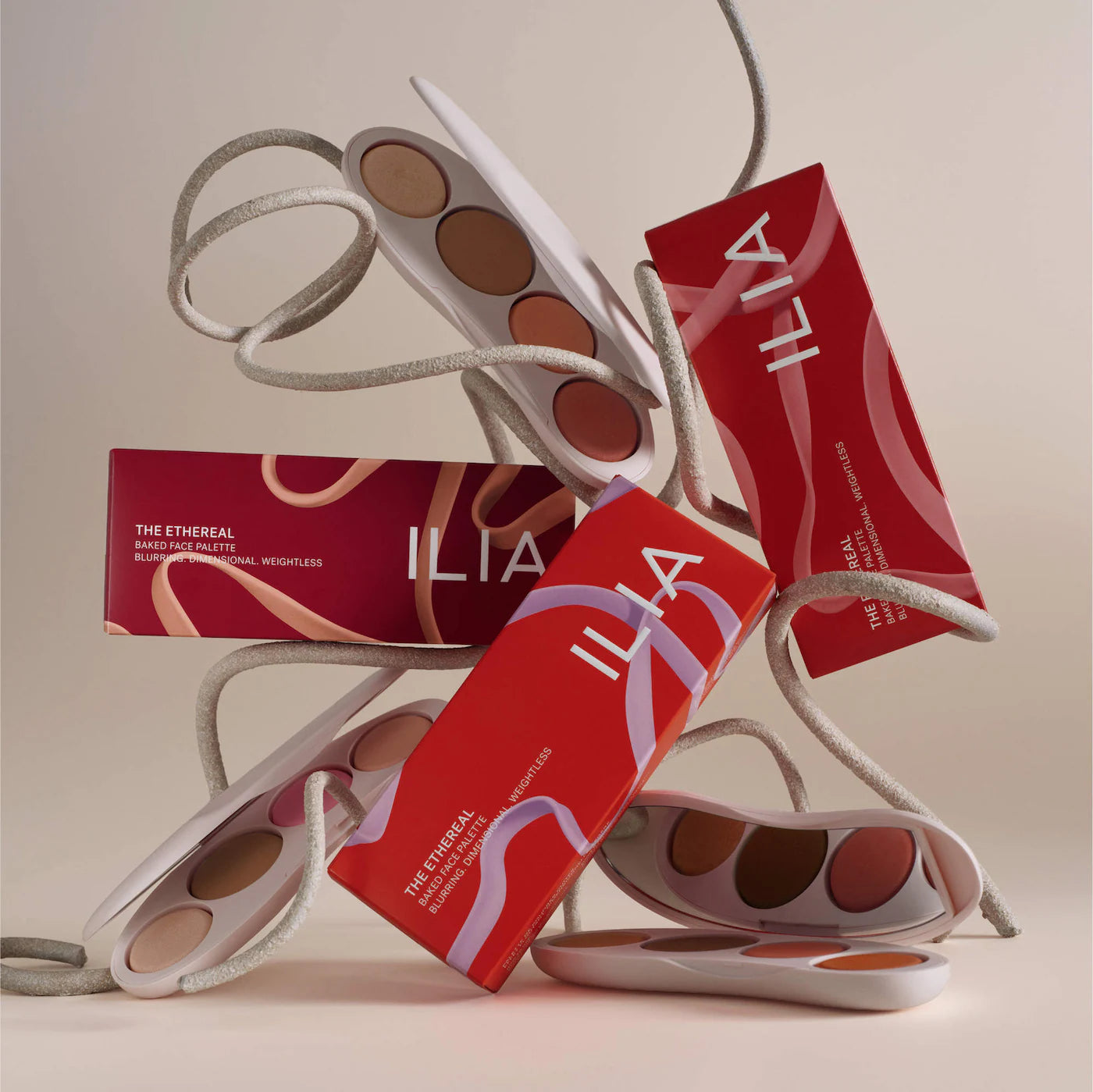 The ethereal baked face palette - long-wear bronzer, highlighter & blush ILIA