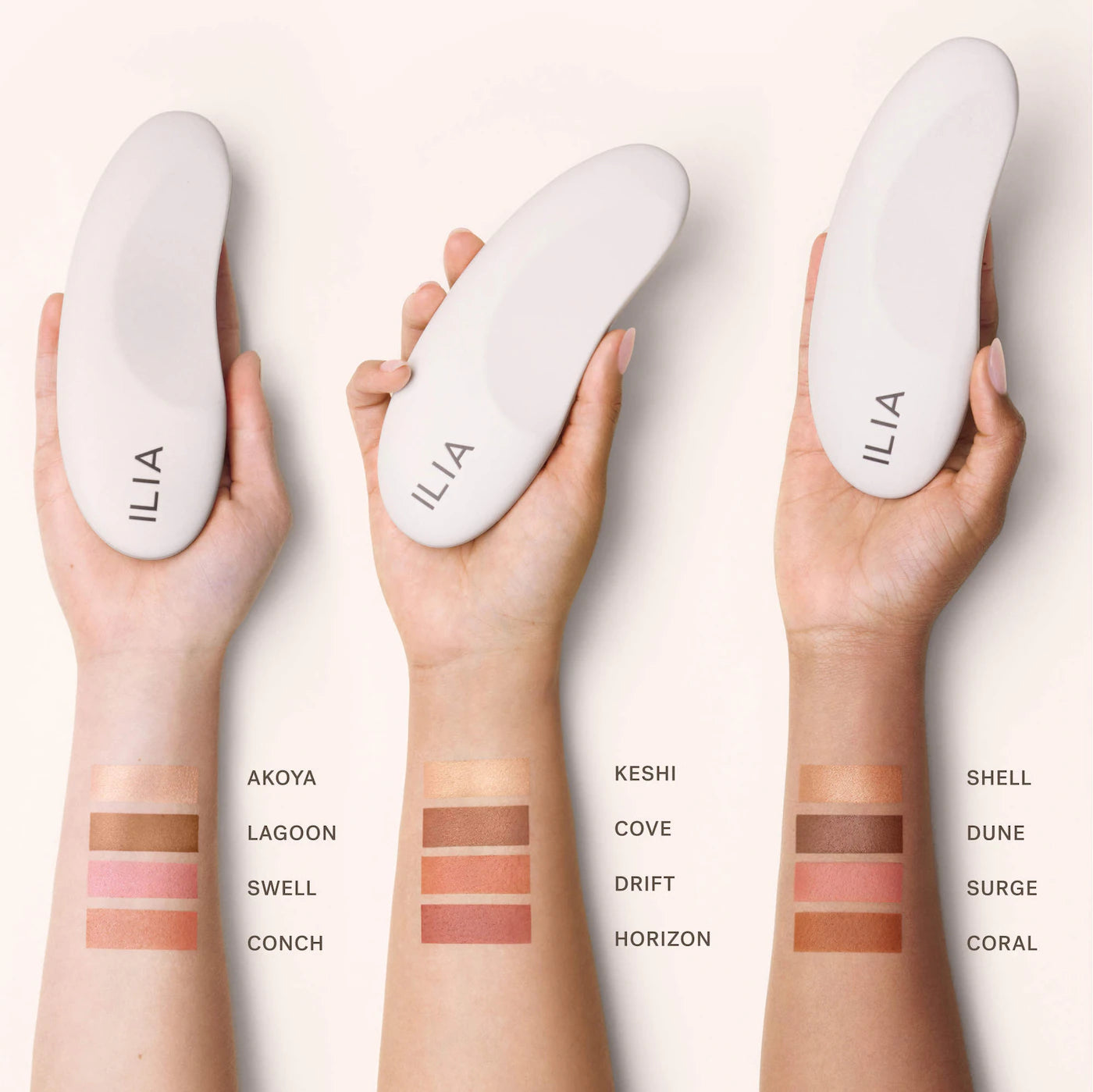 The ethereal baked face palette - long-wear bronzer, highlighter & blush ILIA