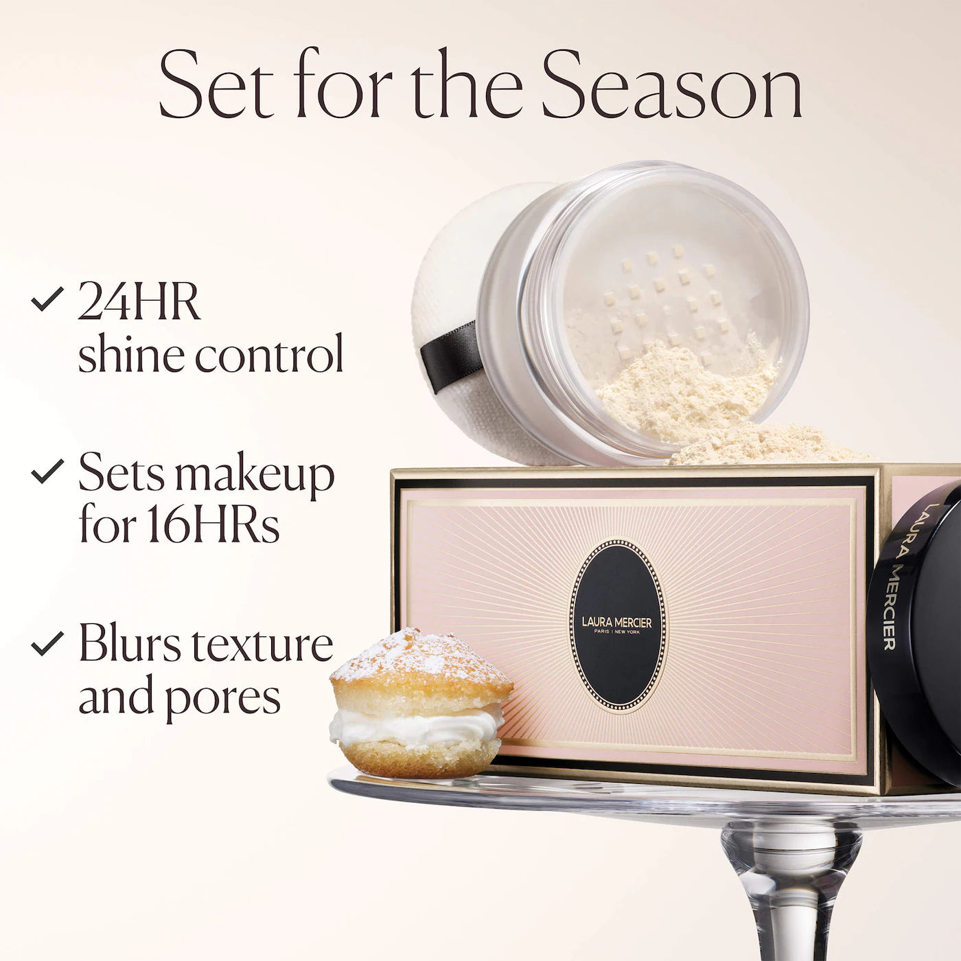 Indulgent Icons Translucent Loose Powder & Velour Puff Duo Gift Set Laura Mercier