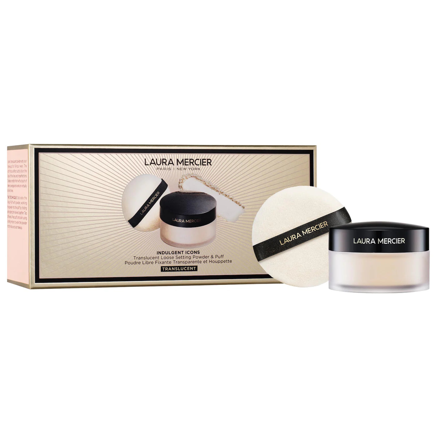 Indulgent Icons Translucent Loose Powder & Velour Puff Duo Gift Set Laura Mercier