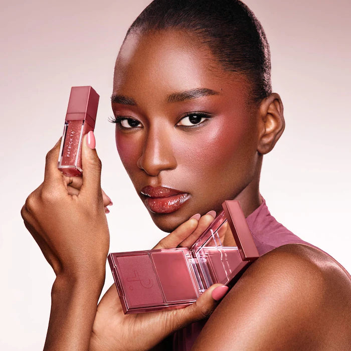 Patrick's Glow and Gloss Set: Major Headlines Blush Duo and Lip Gloss Makeup Gift Set Patrick Ta