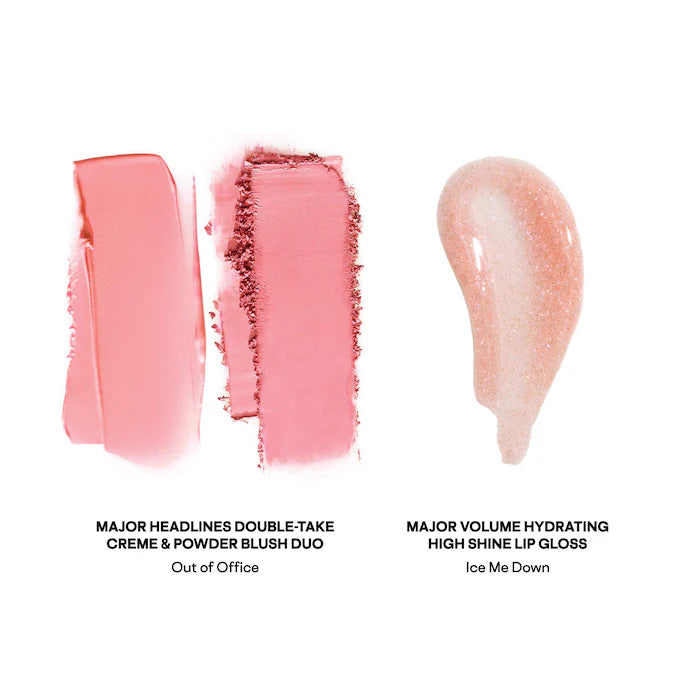 Patrick's Glow and Gloss Set: Major Headlines Blush Duo and Lip Gloss Makeup Gift Set Patrick Ta