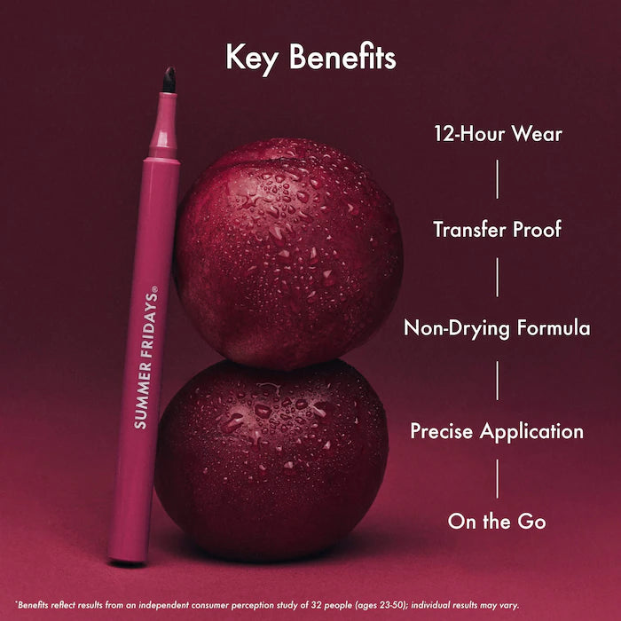 Flushed lip stain 12HR transfer-proof lip tint Summer Fridays